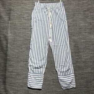 Faherty Pants Women's Size XS Blue Lucy Striped Pacific Beach Linen